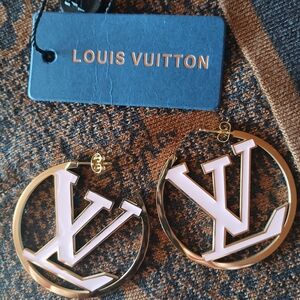 Louis Vuitton Gold and Pink Earrings